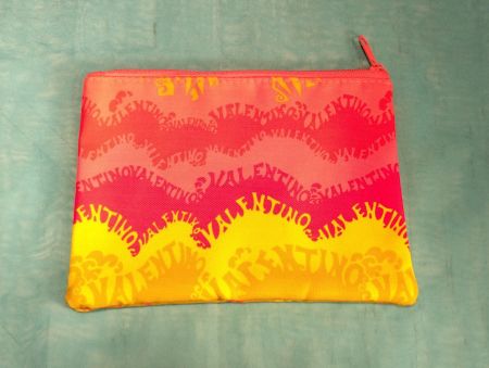 Kleine Tasche, Valentino, Reissverschluss, gefüttert rosa