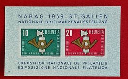 NABAG BLOCK ST GALLEN W38 1959** POSTFRISCH