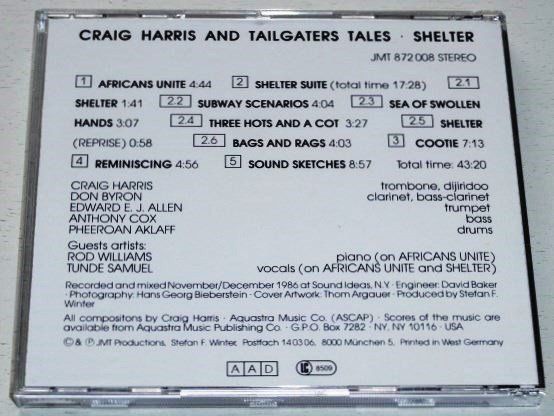 CDs: Craig Harris with Don Byron, Edward Allen, Anthony Cox, – Gebraucht aus Unterbäch von gond 1