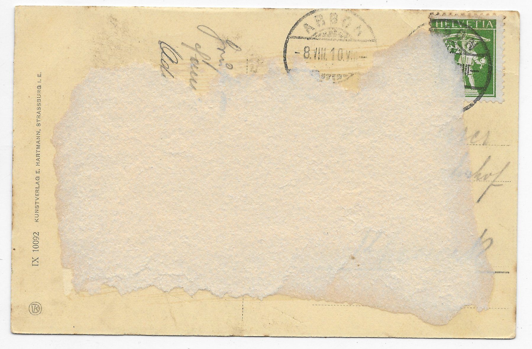 Ansichtskarten: Teilansicht von Arbon um 1910 – Gebraucht aus Hefenhofen von Richsalz 1