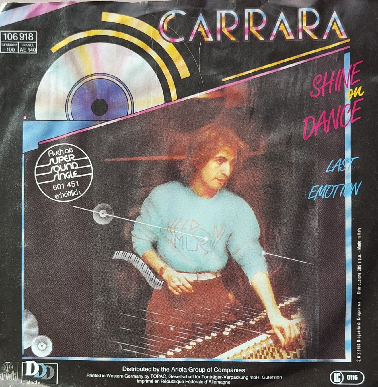 Schallplatten: Vinyl-Sinlge Carrara - Shine On Dance – Gebraucht aus Langenthal von Modo39