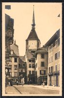 Aarau, Strassenpartie am Stadtturm mit G