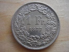(C2)  1 Franken 1877  UNZ