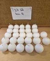27 Kugelkerzen weiss Durchmesser 4 cm neuwertig Set