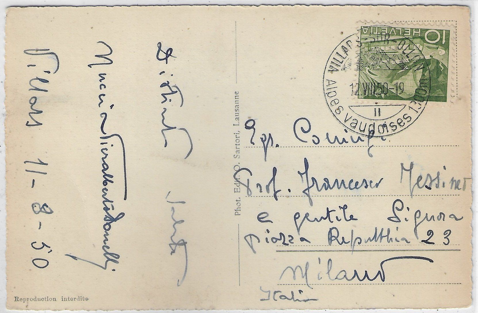 Cartoline postali: Villars s/Ollon - Villars Palace – Usato da Ettingen venduto da Kartenplanet 1