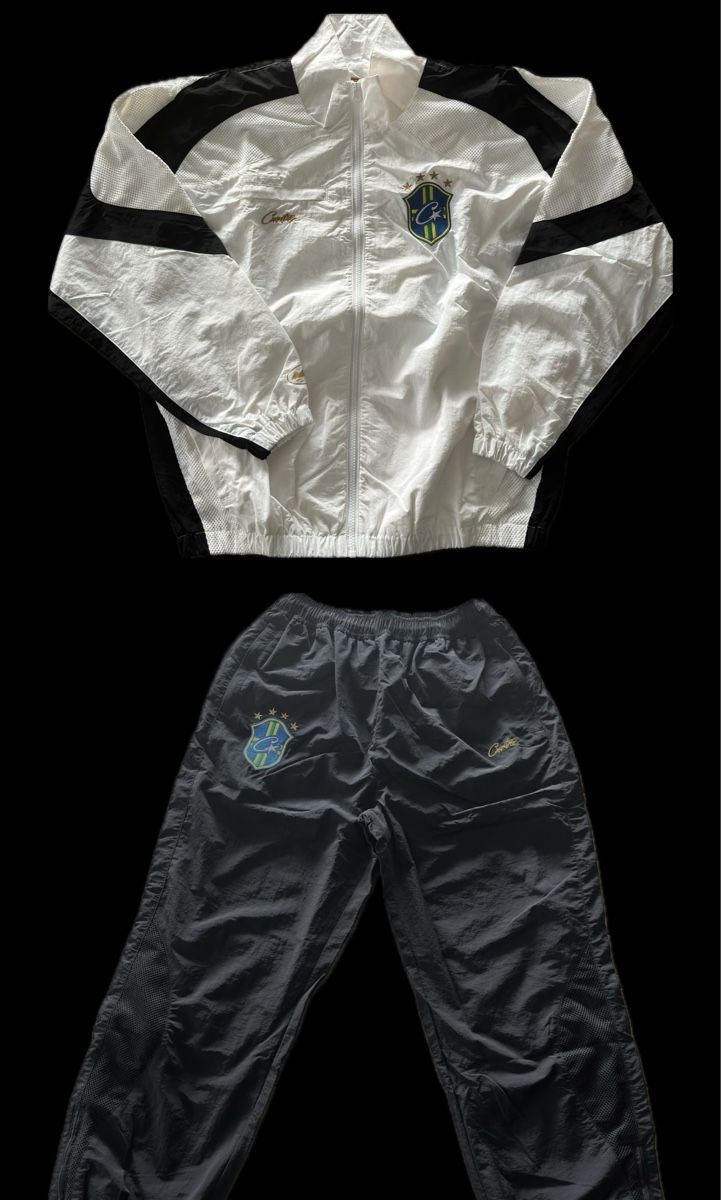 Buy Corteiz Brasil Olympic Shuku Jacket 'White/Black' - 7892
