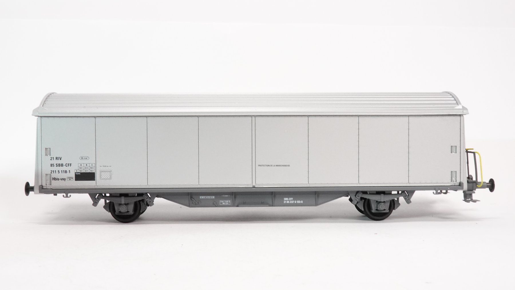 Modellini di ferrovie: 2ß Allmo Spur 0 SBB Güterwagen HBIS silber – Usato da Uetendorf venduto da tigermuegi 3