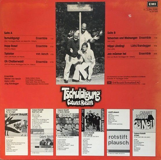Schallplatten: Cabaret Rotstift - Tschuldigung (LP) – Gebraucht aus Grüningen von azulvinyl 1