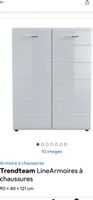 Armoire à chaussures Trendteam Line 90x40x121 cm blanc