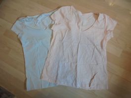 2 x T-Shirt Rosa + Hellgrün Gr. L, H&M NEU