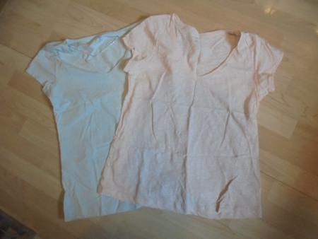 2 x T-Shirt Rosa + Hellgrün Gr. L, H&M NEU