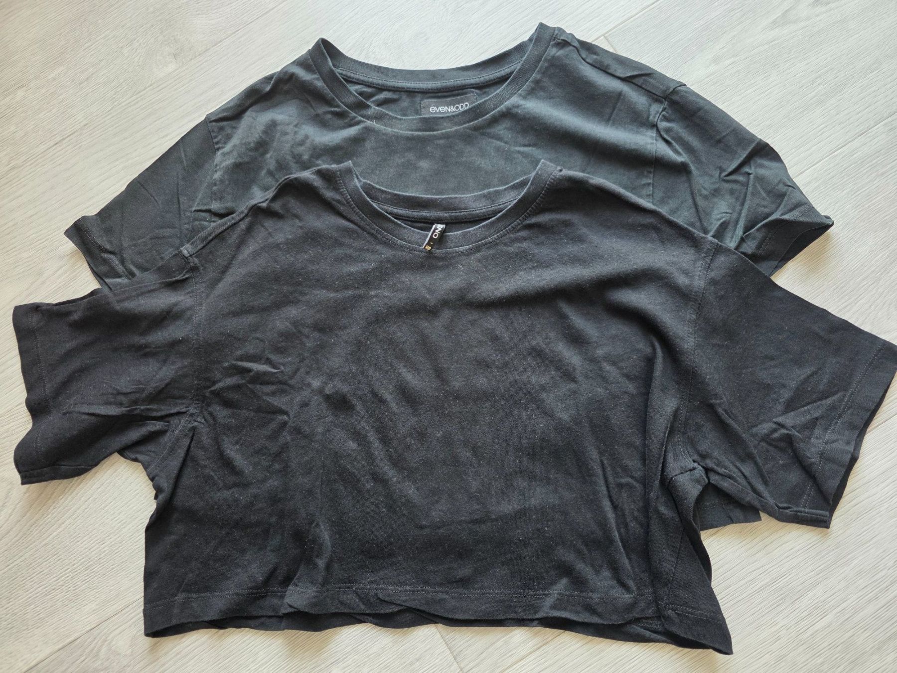 Only Blusen, T-Shirts & Tops: 2 schwarze T-Shirts cropped Gr. S /even & odd /Only – Gebraucht aus Langnau am Albis von kktdora