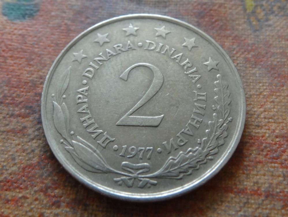 Tutti le monete: YOUGOSLAVIE  2  Dinara  1977 – Usato da Romanel-sur-Lausanne venduto da Swift13