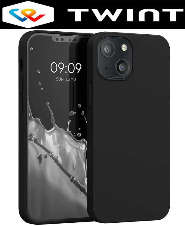 iPhone 13 Hülle Etui Silikon Case Cover Coque SCHWARZ NOIR