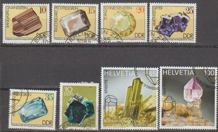 Tutti i francobolli: Timbres-poste Collection Minéraux et gemmes divers DDR US... – Usato da Crans-Montana venduto da kira56 1