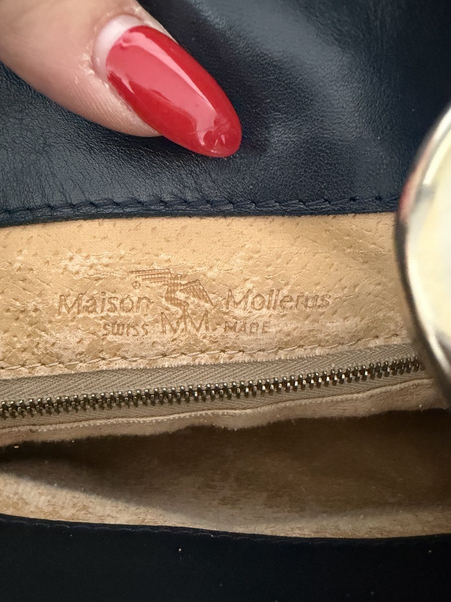 Maison Mollerus Taschen: Maison Mollerus MM Schultertasche Dunkelblau Monogramm  – Gebraucht aus Hägglingen von Raff_Ella 6
