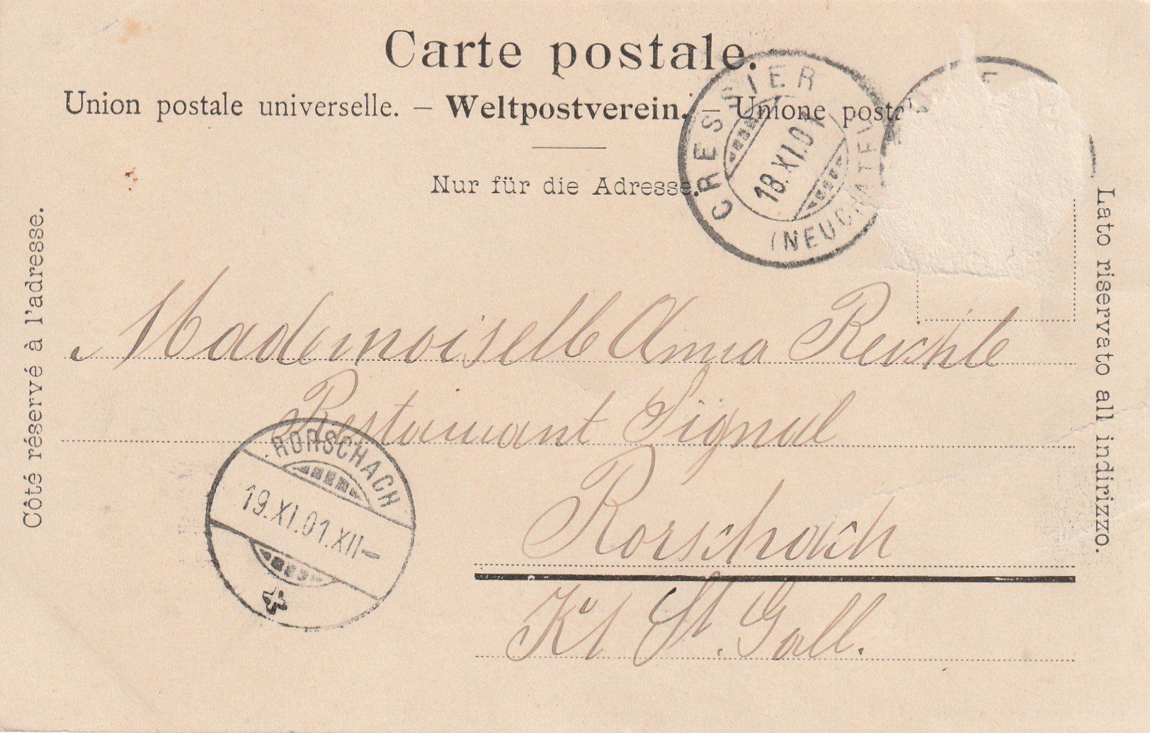 Cartoline postali: La Chaux de Fonds mit Tram – Usato da Rorschacherberg venduto da fratovi2 1