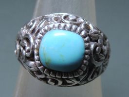 Howlith Silber 925 Fingerring Gr. 52