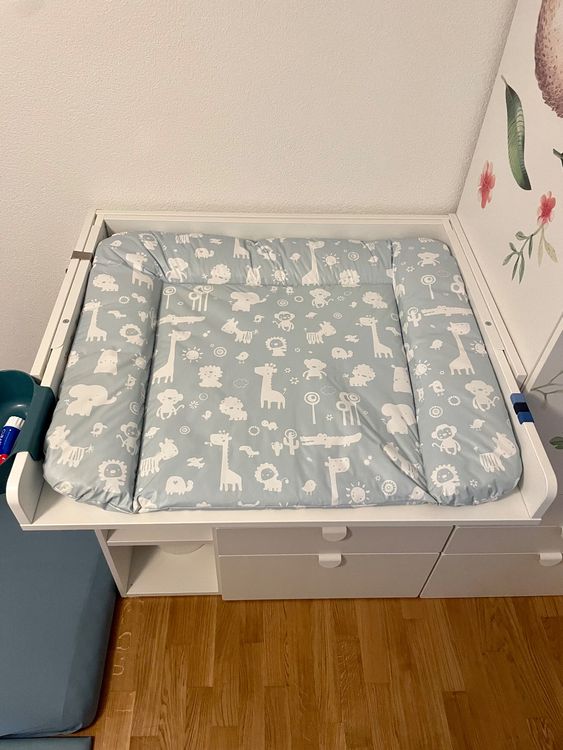 Wickelauflage Hedda Mit Dino Design - 42x76cm Für Wickeltisch