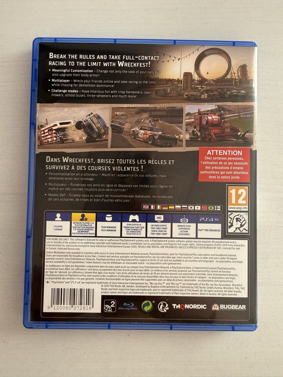 Sony Spiele: Wreckfest PS4 - Course automobile et Destruction – Neu (gemäss Beschreibung) aus Sion von fer_gwz6 1
