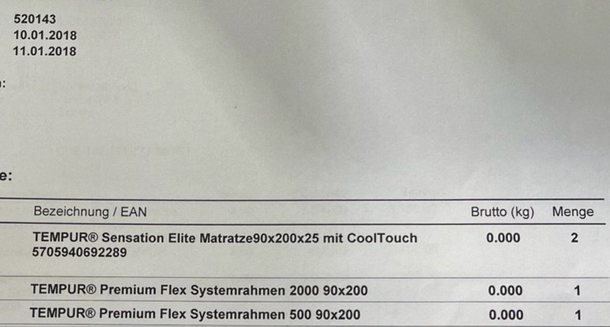 Tempur Reti a doghe: TEMPUR Premium Flex 500 Systemrahmen 90x200 – Usato da Spiez venduto da khm1