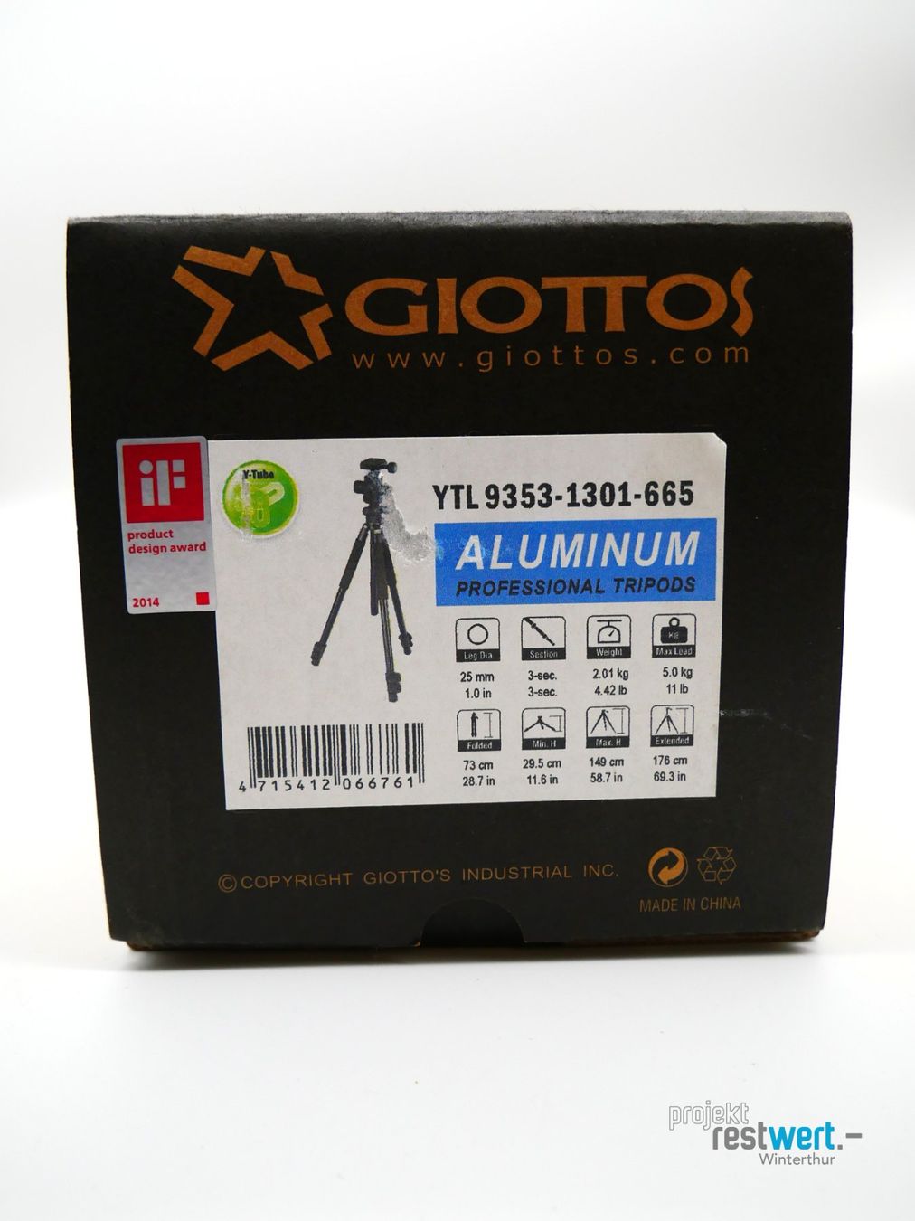 Stative & Köpfe: GIOTTOS YTL 9353-1301-665 Stativ – Neu (gemäss Beschreibung) aus Winterthur von Restwert_Winterthur 3