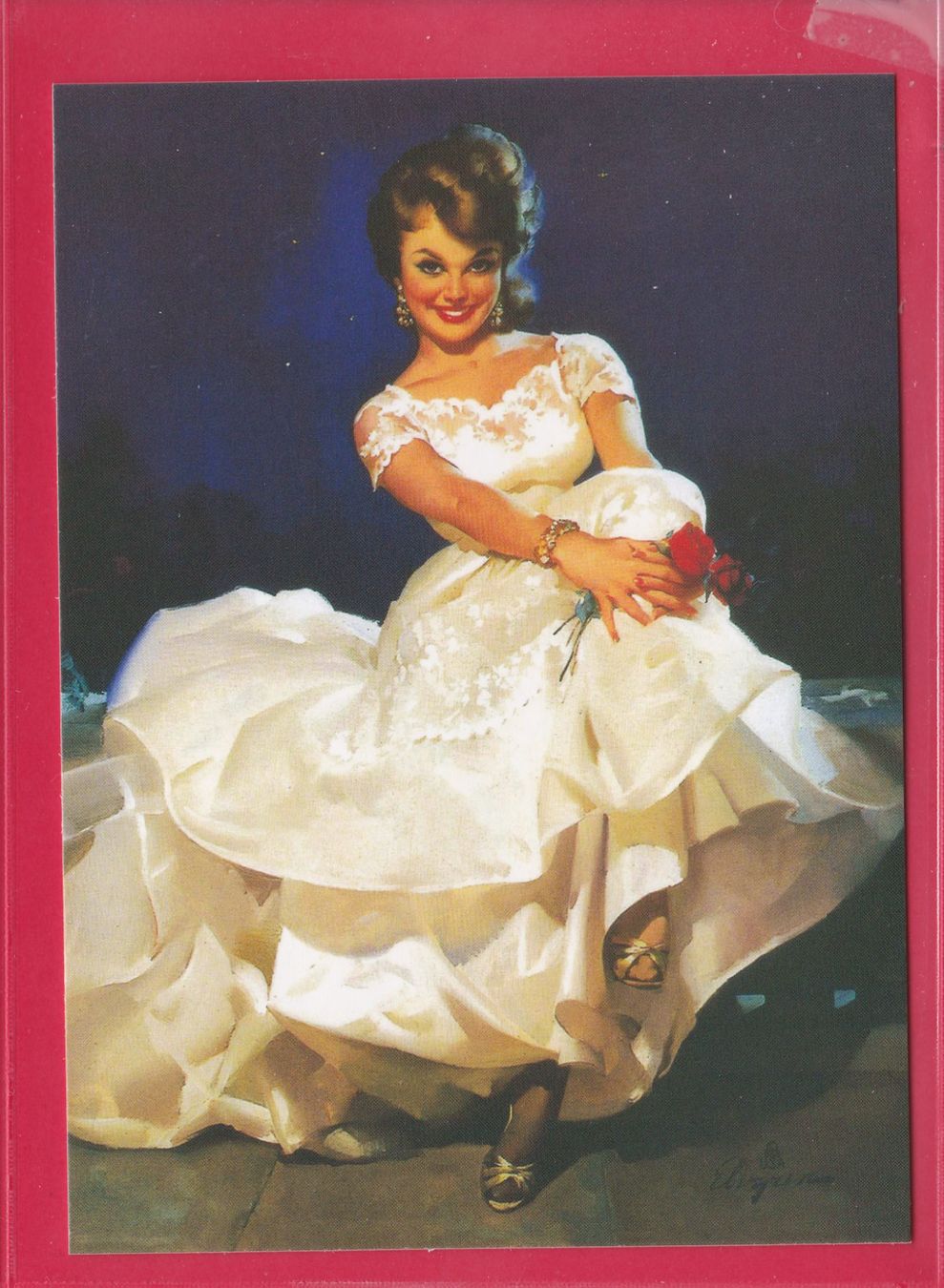Ansichtskarten: PIN UP GIRL, BALLKLEID – Gebraucht aus Oberrieden von Gebirgsstelze