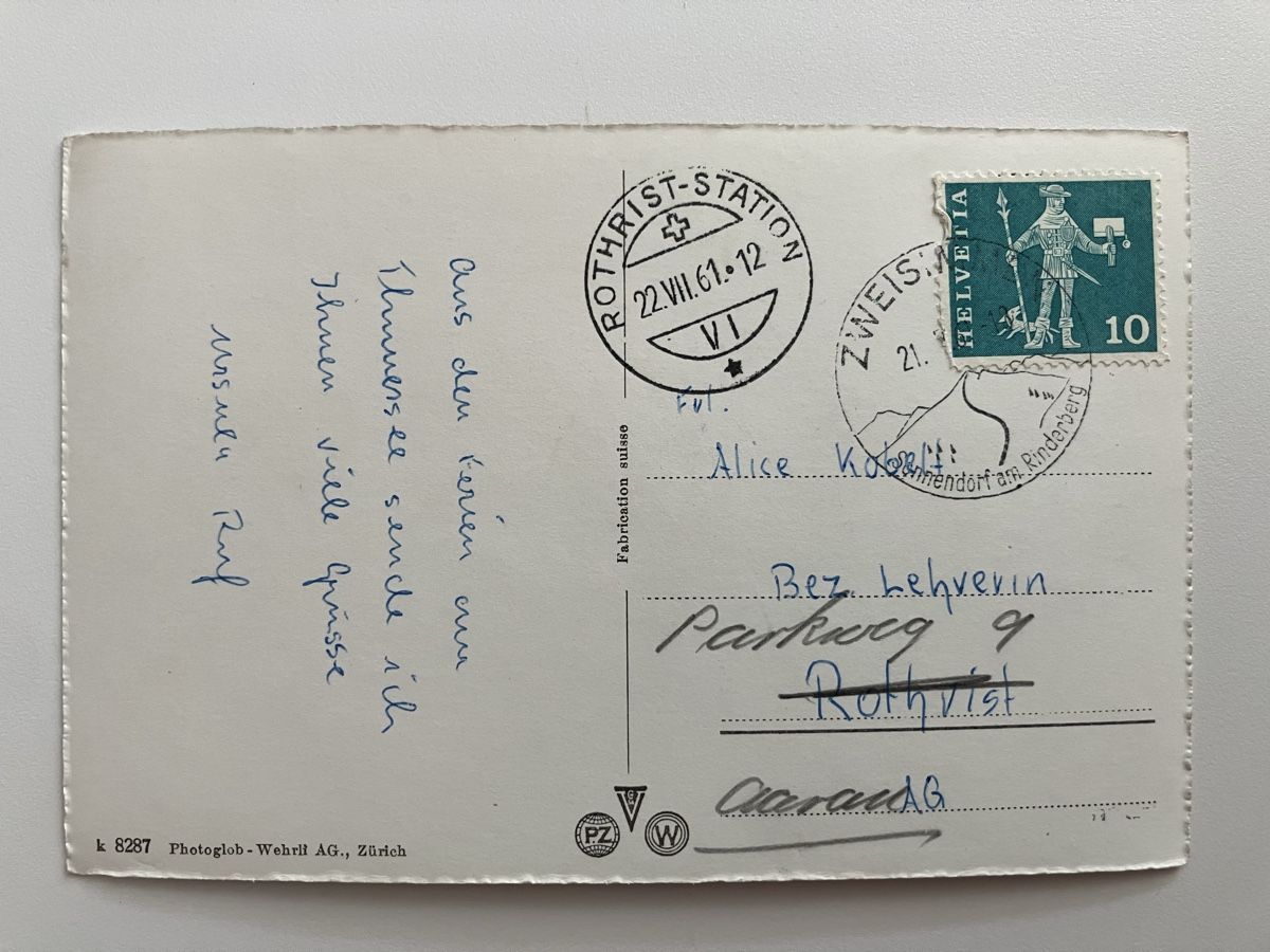 Ansichtskarten: AK Thunersee Motorschiff 1961 – Gebraucht aus Zürich von Classic_Collection_Zurich 1