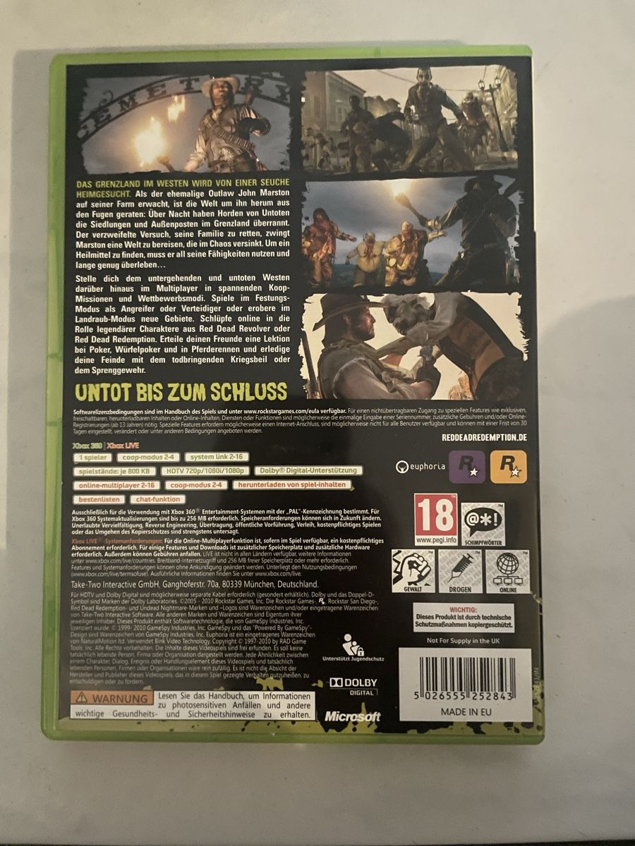 Spiele: XBOX 360 Red Dead Redemption Undead Nightmare – Gebraucht aus Grenchen von sabi.sk92 1