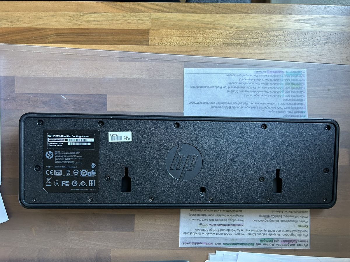 Hewlett Packard Dockingstation: HP Notebook Dockingstation 2013 UltraSlim D9Y32AA – Gebraucht aus Sirnach von henkles 2