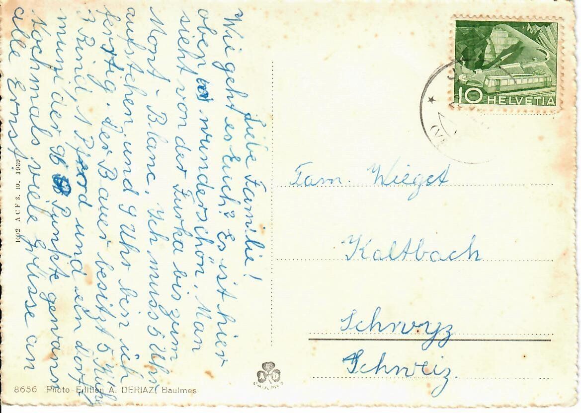 Ansichtskarten: Juriens – Gebraucht aus Hochdorf von Ziegel-16 1