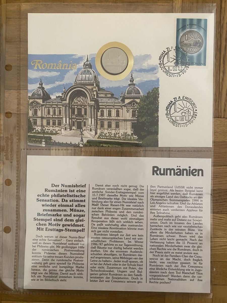 Tutti le monete: Münzbrief Romania – Nuovo (secondo la descrizione) da Muralto venduto da Alex1912