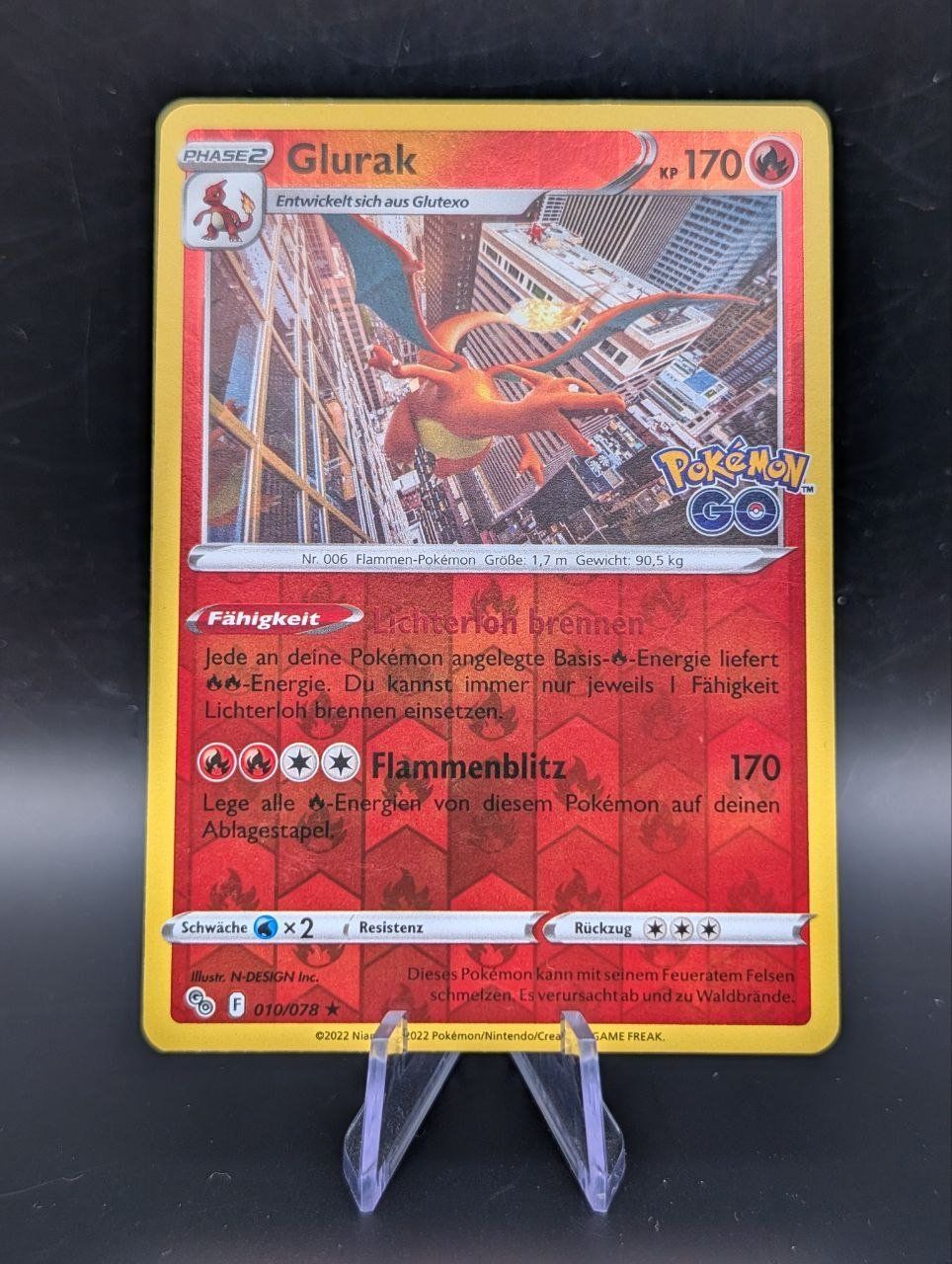 Pokémon Carte collezionabili: Glurak Pokemon Go (Reverse Holo) – Usato da Ennetbürgen venduto da Home_of_TCG