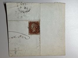 Grossbritannien 1845, 1d Red auf Briefausschnitt