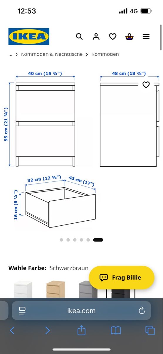 Nachttische: Ikea Malm Nachttisch Kommode Schwarz – Gebraucht aus Emmenbrücke von fab_2kmt 3