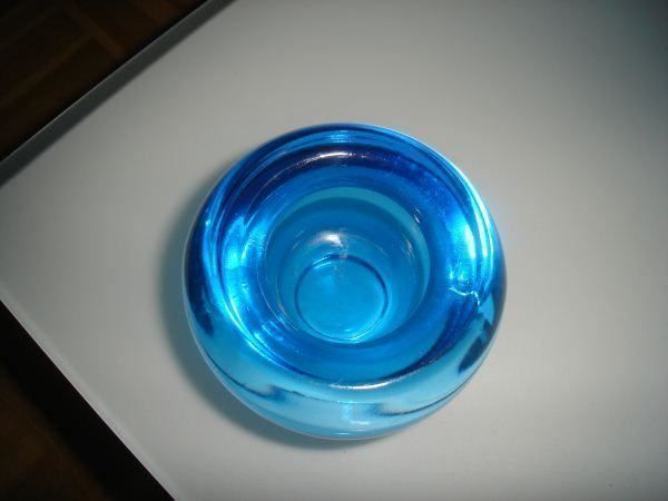 Bougeoirs: Kerzenbehälter blau aus Glas – D'occasion à Horw par Benny017 1