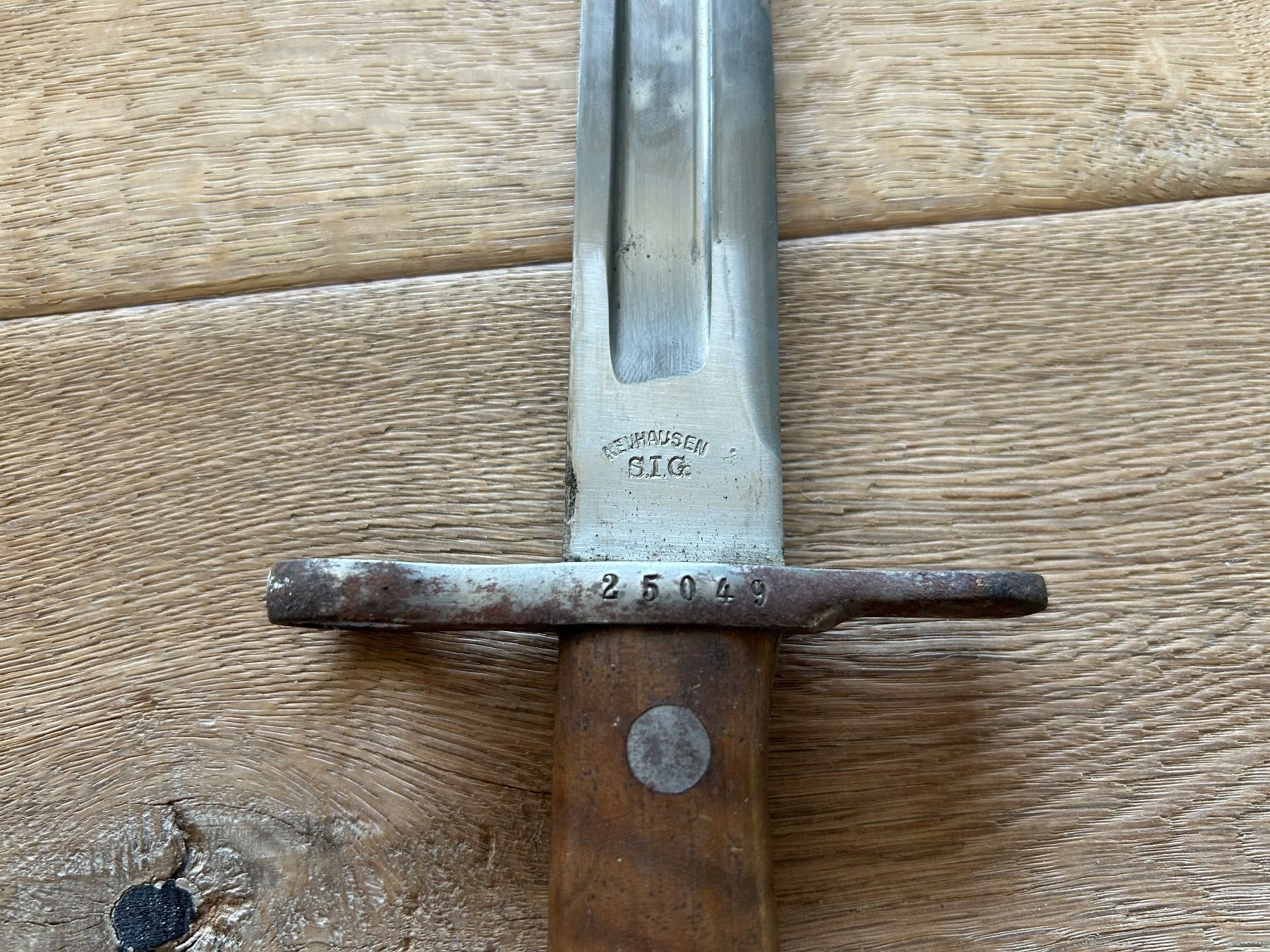 Schweizer Armee Armi bianche: Bajonett Schweizer Armee mit Scheide 1884, Messer SIG SH – Usato da Thayngen venduto da Neuhof80 5