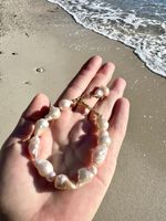 Baroque Pearl Bracelet - Gold Plated Silver