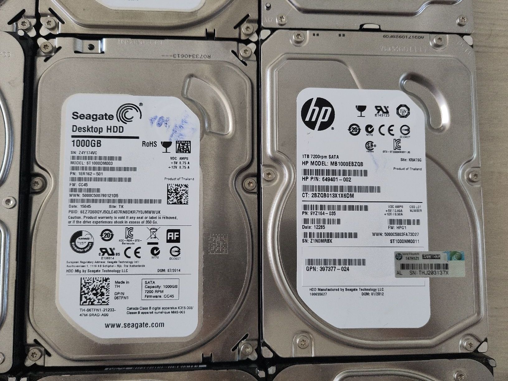 Harddisks: 21x 3.5" HDD 0.5TB - 4TB – Defekt aus Sargans von sve_hjs5 6
