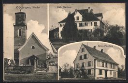 Güttingen, Kirche, Kath. Pfarrhaus und 