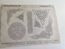 Motivstempel Gummi unmontiert Stempelplatte Keltischeknoten