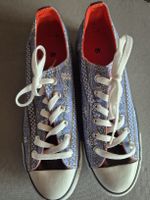 Sneaker Stoffmuster blau rot Grösse 40 noch nie getragen 