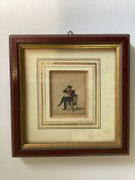 Altes Miniaturen Bild , altkolorierte Lithographie