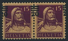 1921 - Tellbrustbild - Abart - postfrisch **