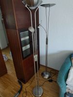 Stehlampen 2 Stk. Metall gebürstet Metall gut erhalten