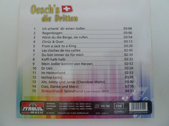 CDs: Oesch's die Dritten - Unser Regenbogen – Gebraucht aus Au ZH von sikoku 2