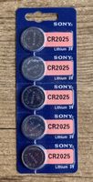Sony CR2025 Lithium 3V Batterien - 5er Pack