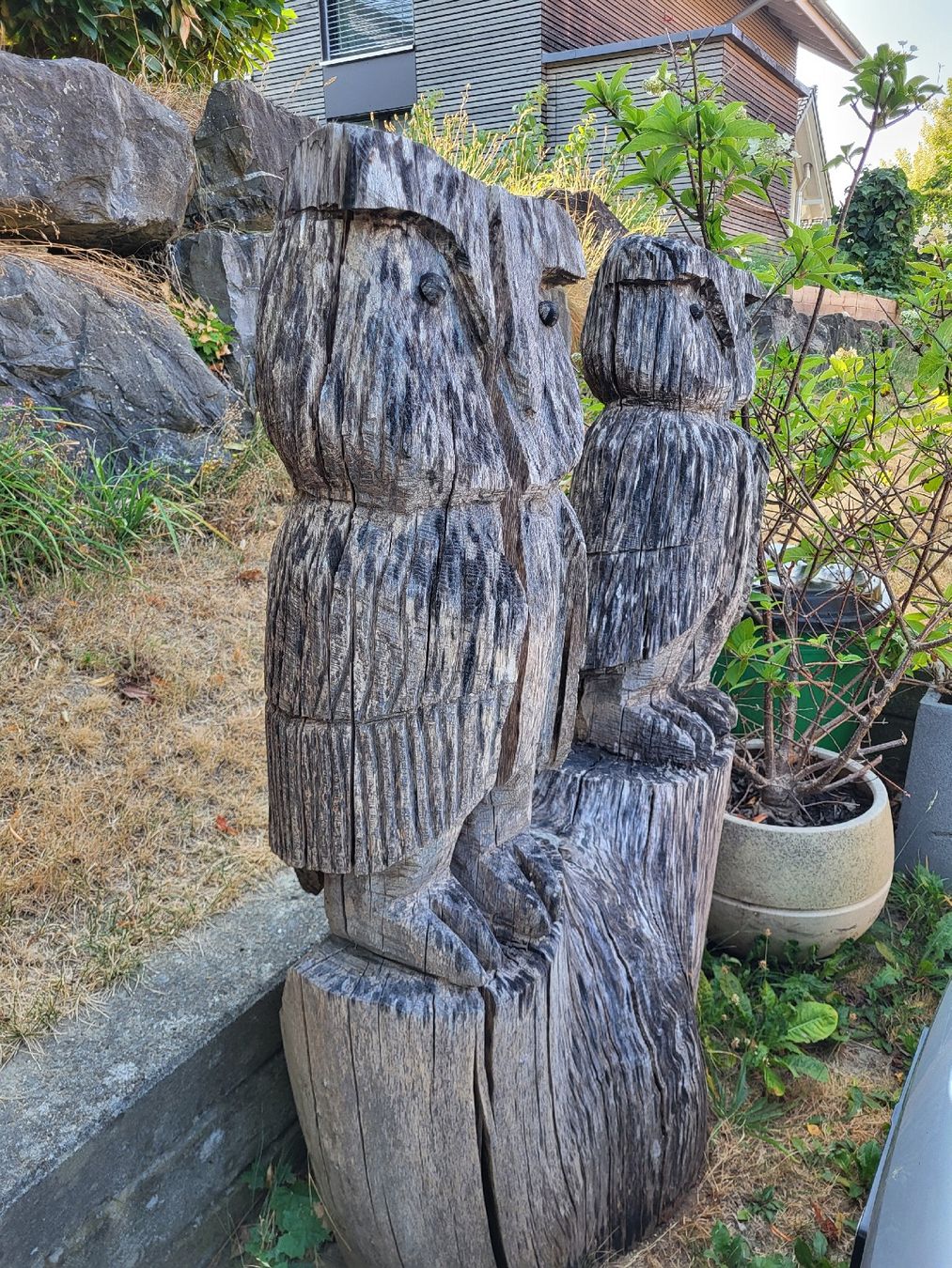 Skulpturen & Statuen: Riesige Holzeulen Eule Holzdeko  – Gebraucht aus Detligen von sonne078 1