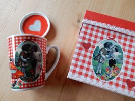 Tasse Mug Teetasse Sammeltasse Nostalgie NEU Geschenkset