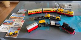 Großes LEGO 12V Eisenbahn-Konvolut aus den 80er-Jahren
